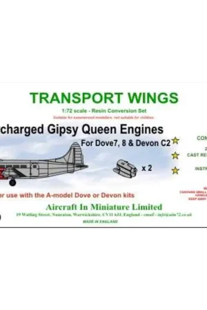 Bestseller Supercharged Gipsy Queen-motoren - voor Dove-7/8 en Devon C2 - (ontworpen voor gebruik met de A Model Dove & Devon-kits)