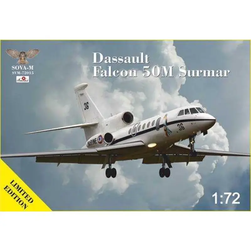 Exclusieve Aanbieding Dassault Falcon 50M Surmar (Franse marine) - 2 stickeropties + PE-blad Schaalmodel