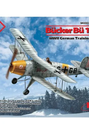 Bucker Bu-131D WWII Duitse trainingsvliegtuigen (100% nieuwe mallen) Deze specifieke kit is de allereerste poging van ICM om de Lage Prijs