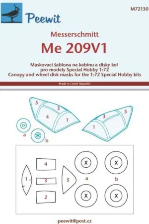 Messerschmitt Me-209V-1 (designed to be used with Special Hobby kits) Accessoire Shop Nu