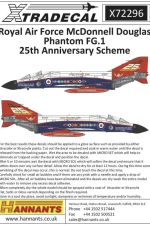 Sticker McDonnell-Douglas FG.1 Phantom Pt 7 (1)XT597 A & AEE Boscombe Down Raspberry Ripple scheme 25th Phantom Anniversary at I Exclusieve Aanbieding