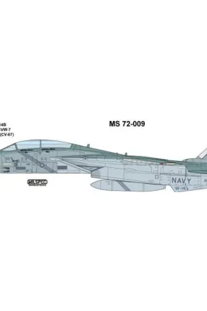 Rechtstreeks Van De Fabrikant Sticker Grumman F-14B Tomcat VF-143 'Pukin' Dogs 2001 Decal