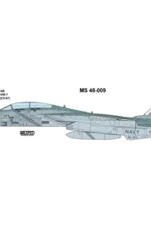 Sticker Grumman F-14B Tomcat VF-143 'Pukin' Dogs 2001 Decal Snelle Levering