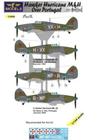 Bestseller Sticker Hawker Hurricane Mk.II over Portugal Part 2 Decal