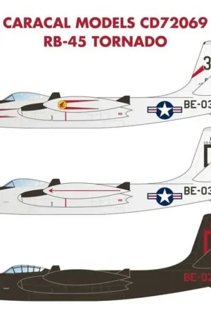 Lage Kosten Sticker Noord-Amerikaanse RB-45 Tornado Deze nieuwe sticker biedt nauwkeurige en volledige markeringen voor de recente Valom-kit