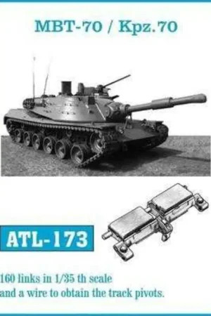 Duits MBT-70 / Kpz.70: 160 links op schaal 1/35 en een draad om de track-pivots te verkrijgen (ontworpen om te worden gebruikt m Exclusieve Aanbieding