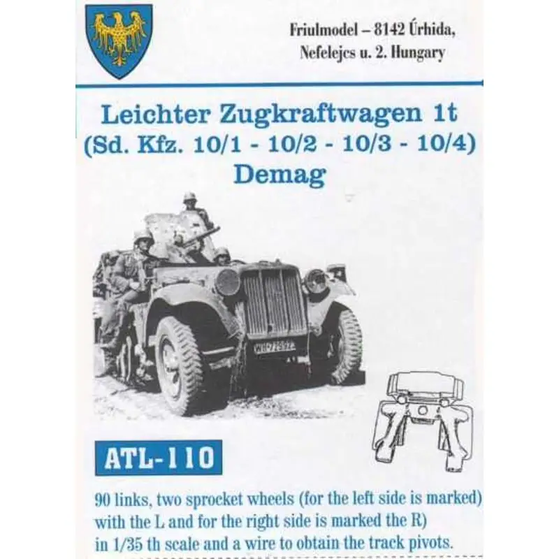 Meest Verkocht Leichter Zugkraftwagen 1t (Sd.Kfz.10 / 1 Sd.Kfz.10 / 2 Sd.Kfz.10 / 3 Sd.Kfz.10 / 4) Demag (ontworpen voor gebruik met ESCI- en R