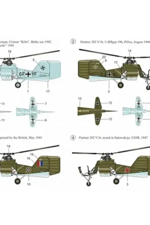 Flettner Fl 282b-0 De innovatieve Flettner Fl 282 was één van de eerste operationele helikopter die werd gebruikt aan boord van Favoriet
