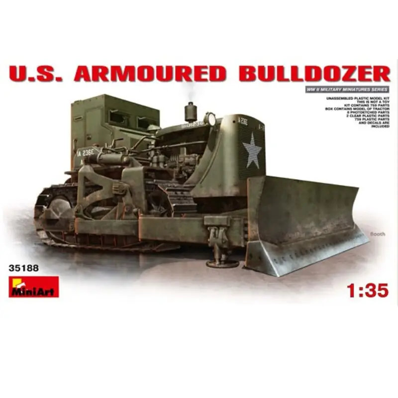 US Armed Bulldozer Bouwmodell Direct Verzonden