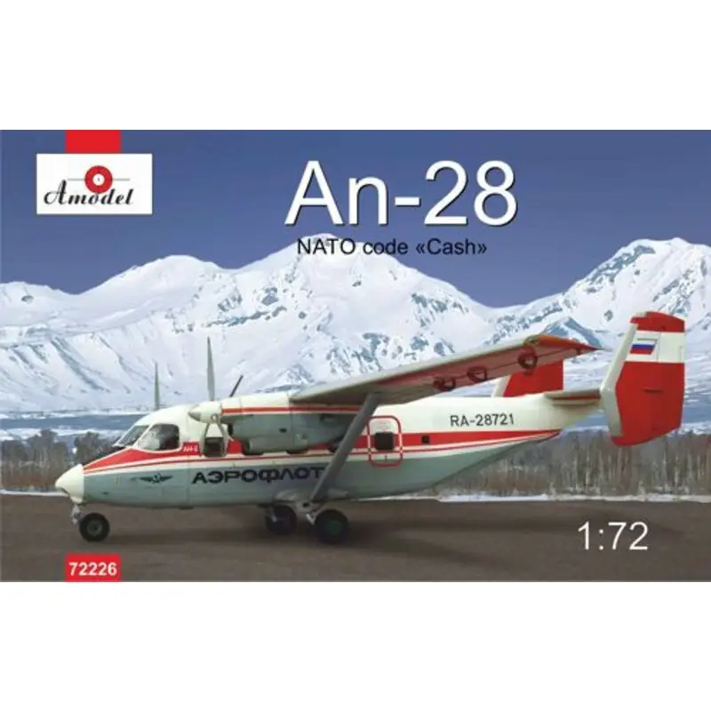 Alleen Vandaag Antonov An-28 NAVO-code 'Cash' Aeroflot 'rode' RA-28721 Schaalmodel