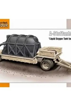 A-Stoffanhanger vloeibare zuurstof brandstoftank op aanhangwagen voor V-2 raketten.De A-stoffanhänger is nog een ander model ui Speciale Aanbieding