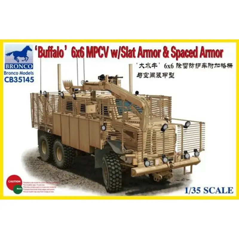 Buffalo 6x6 MPCV met Slat Armour & Spaced Armour Schaalmodel Merkproduct