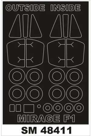 Bestel Nu Dassault Mirage F.1CT / CR Canopy maskers (ontworpen om gebruikt te worden met Kitty Hawk Model kits)