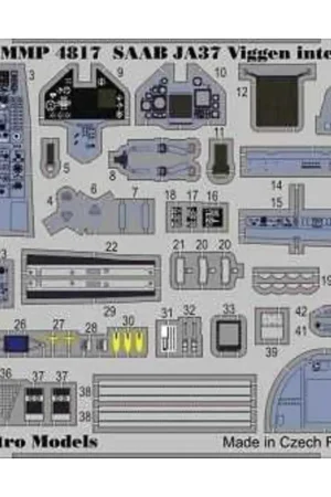 Seizoensaanbieding Saab JA-37 Viggen cockpit detail set (ontworpen om gebruikt te worden met Tarangus kits)