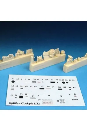 Supermarine Spitfire Mk.I-Mk.V Cockpit Upgrade Set Deze set bevat een aantal kleine detail onderdelen voor detail en accurize de Gratis Retour