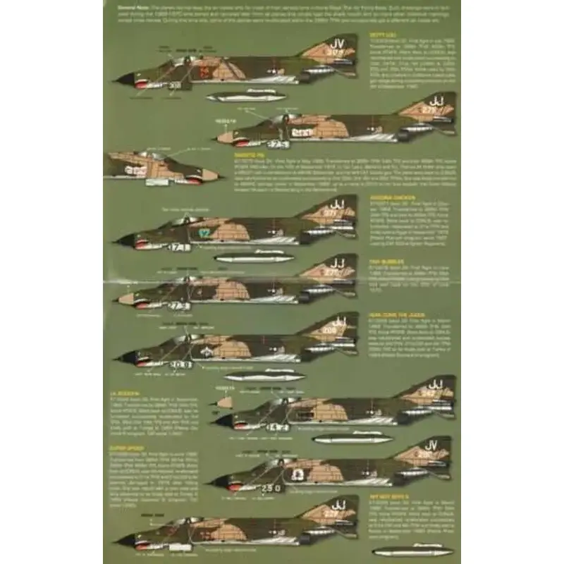 PART 1. Decals F-4E Phantom 388. TFW in Korat RTAB 1968 Seizoensaanbieding