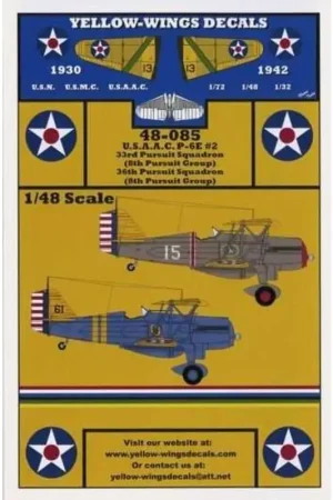 Sticker USAC Curtiss P-6E deel 2 Decal Koop Vandaag