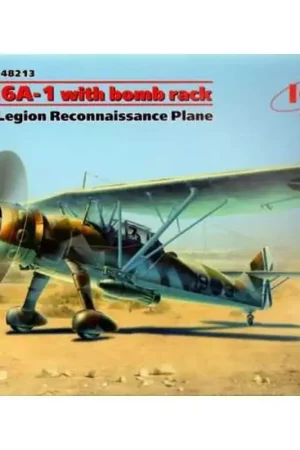 Alleen Vandaag Henschel Hs 126A-1 met bom rack, Condor Legioen verkenningsvliegtuig Schaalmodel