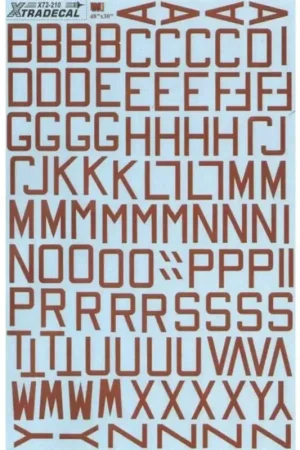 Favoriet Sticker RAF WWII bomber Dull red code letters high 48 x 24 x 6 stroke.(RAF codes / RAF code letters / RAF serial numbers)