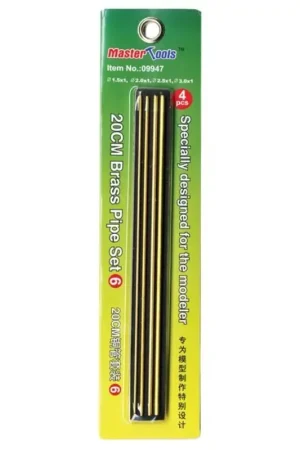 20cm Brass Pipe Set 6 (2.6, 2.8 & 3.0 x 200mm 1 pc each) Acrylverf Laatste Versie