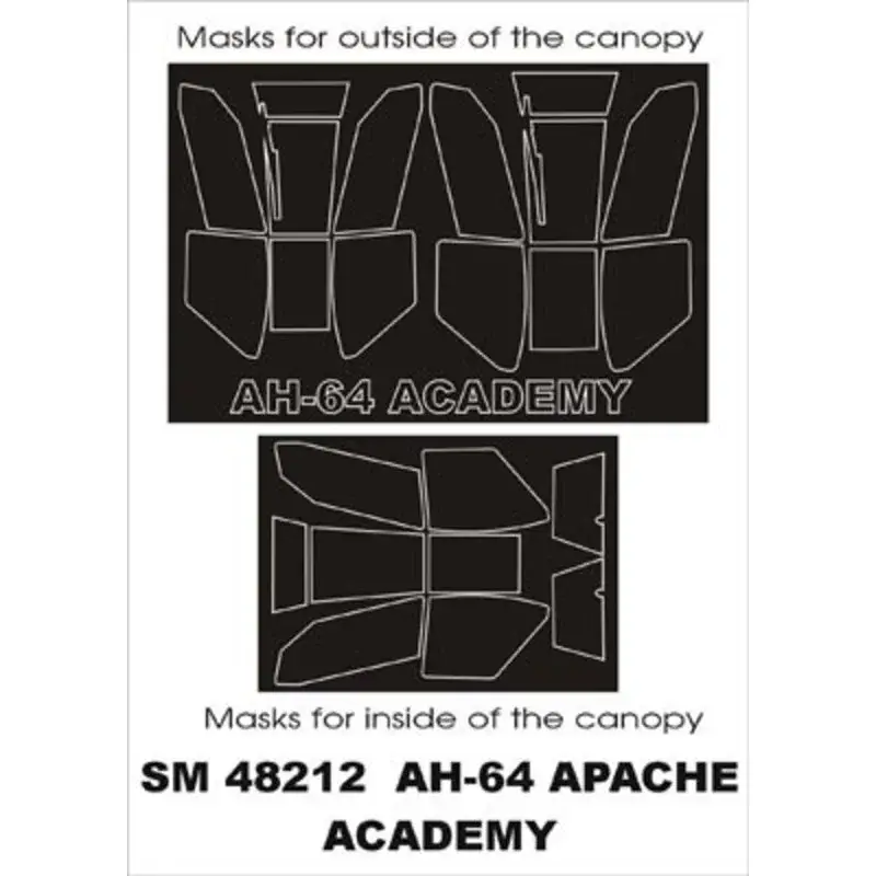 Beperkte Voorraad Hughes AH-64A Apache (exterior and interior) (designed To Be Farming with Academy kits)