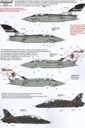 Actieprijs Sticker RAF Anniversary Update 2011/12 (4) 100th Anniversary of 2 Sqn Panavia Tornado GR.4 ZA398 RAF Marham; 95th Anniversary 10