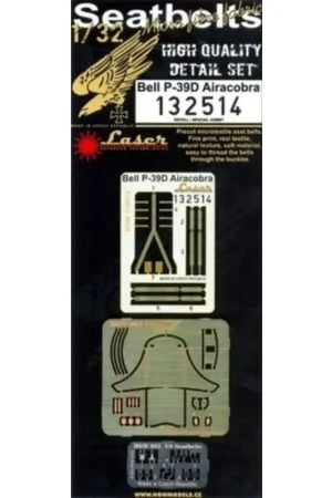 Hoge Kwaliteit Bell P-39D Airacobra + seat (laser) (designed to be used with Revell and Special Hobby kits)