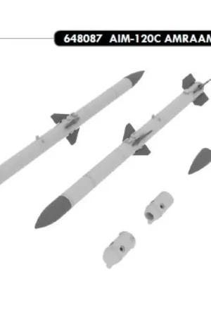 Alleen Vandaag AIM-120C AMRAAM - 2 pcs of US air-air missile (beyond-visual-range air-to-air missile) - Each rocket consists of the main bo
