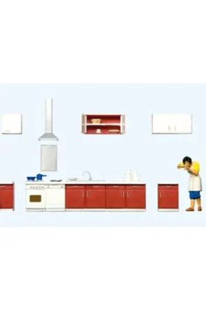 Vrouw in de keuken, keukenmeubels Figuurtje Rechtstreeks Van De Fabrikant