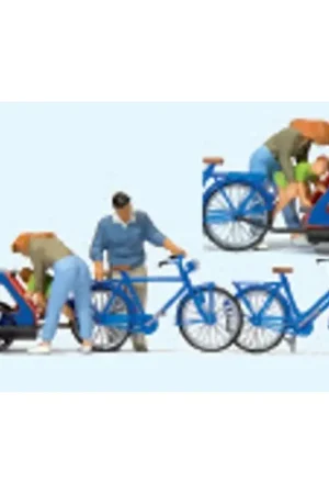 Beperkte Voorraad Familie voorbereiden op fietsen Figuurtje