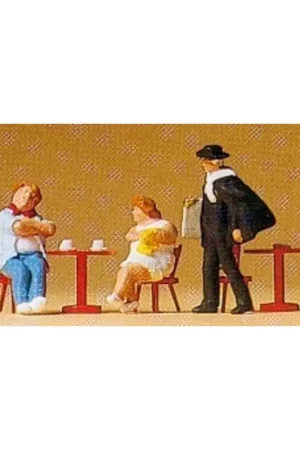 Toeristen, artiest en ober Figuurtje Goedkoop