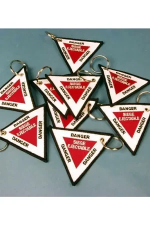 Direct Beschikbaar Porte-clef Triangle Danger Siège éjectable Sleutelhanger