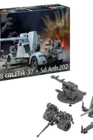 Revell 1/72 8.8 cm Flak 37 + Sd.Anh.202 Hete Deal