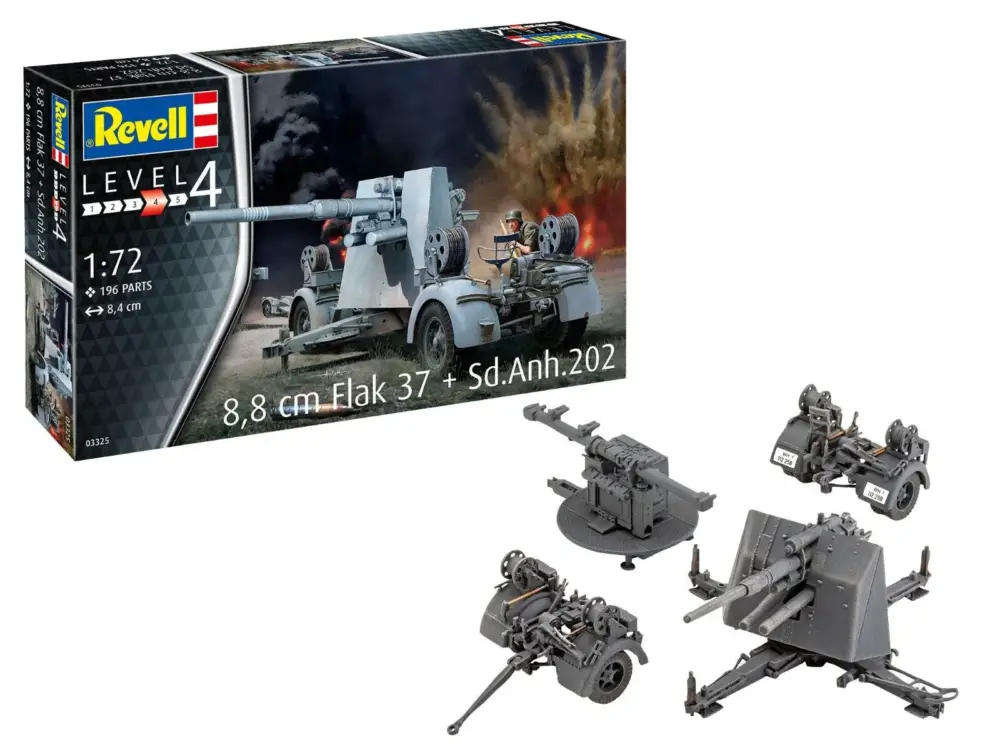 Revell 1/72 8.8 cm Flak 37 + Sd.Anh.202 Hete Deal