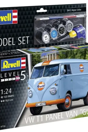 Meest Verkocht Revell 1/24 VW T1 Gulf Panel Van Model-Set