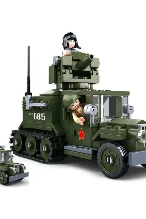 Flitsaanbieding Sluban WWII - 2in1 Russian Half-Track Vehicle (M38-B0685)