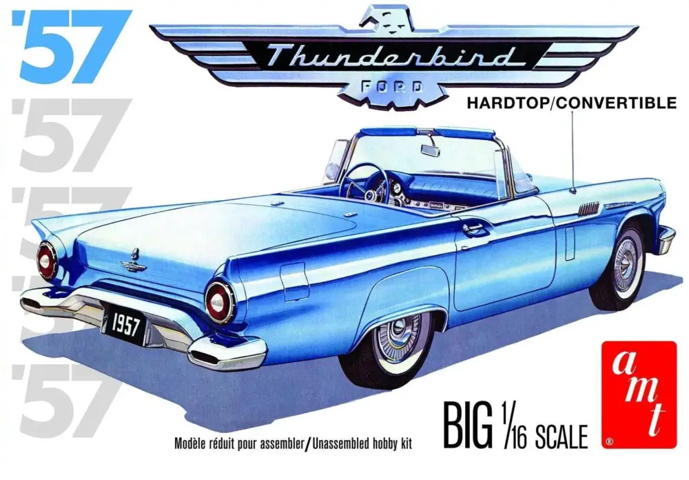 AMT 1/16 '57 Ford Thunderbird Hardtop / Convertible Gereduceerde Prijs