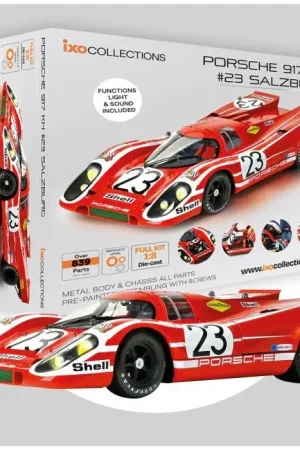 Hoge Kwaliteit IXO Collection - 1/8 Porsche 917KH metalen bouwpakket Rood