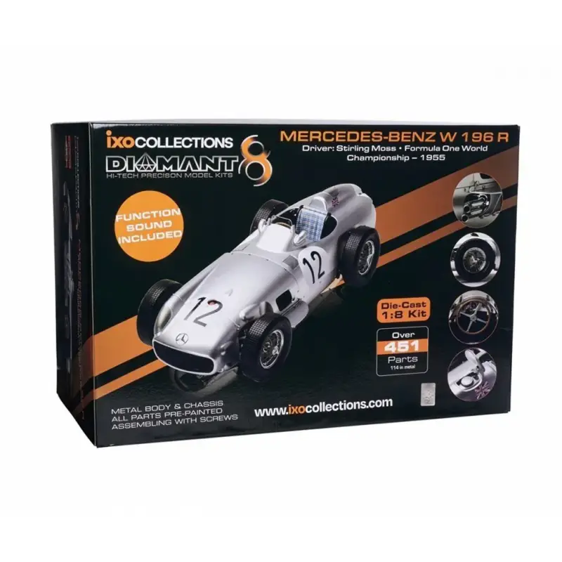 IXO Collection - 1/8 Mercedes Benz W196 (Moss nr. 12) Finale Uitverkoop