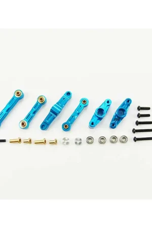 Lage Prijs Stuurhevel Set Incl. Kogellager Blauw Aluminium TT-02