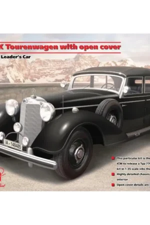 Gereduceerde Prijs Typ 770K Tourenwagen with open cover WWII German Leader's Car -35534